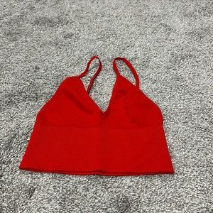 Free People Ali Low-Back Seamless Bra in Red, never worn, size XS/S